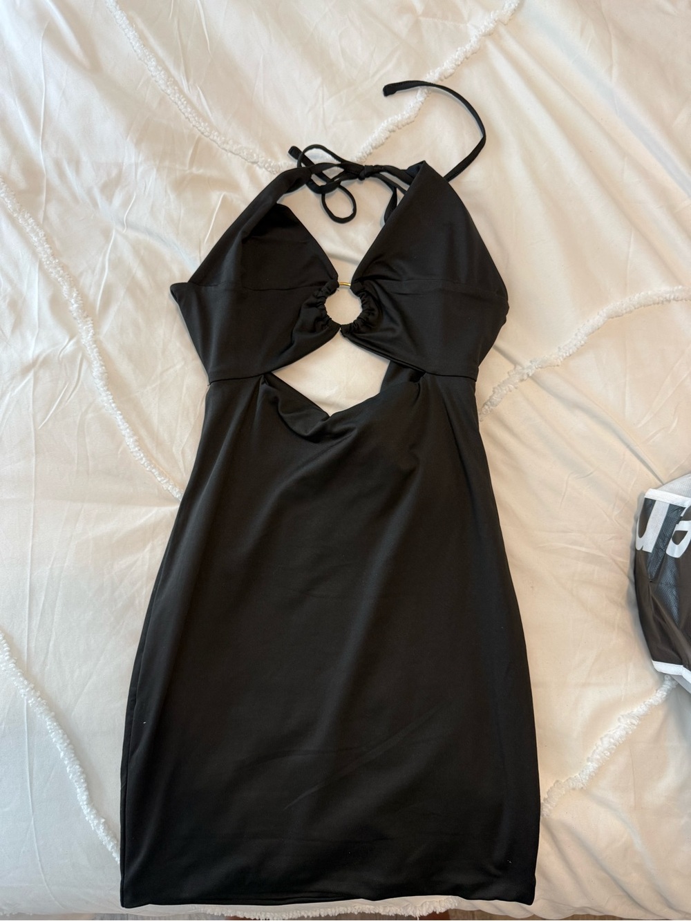 Princess Polly Black Halter Mini Dress with Tag